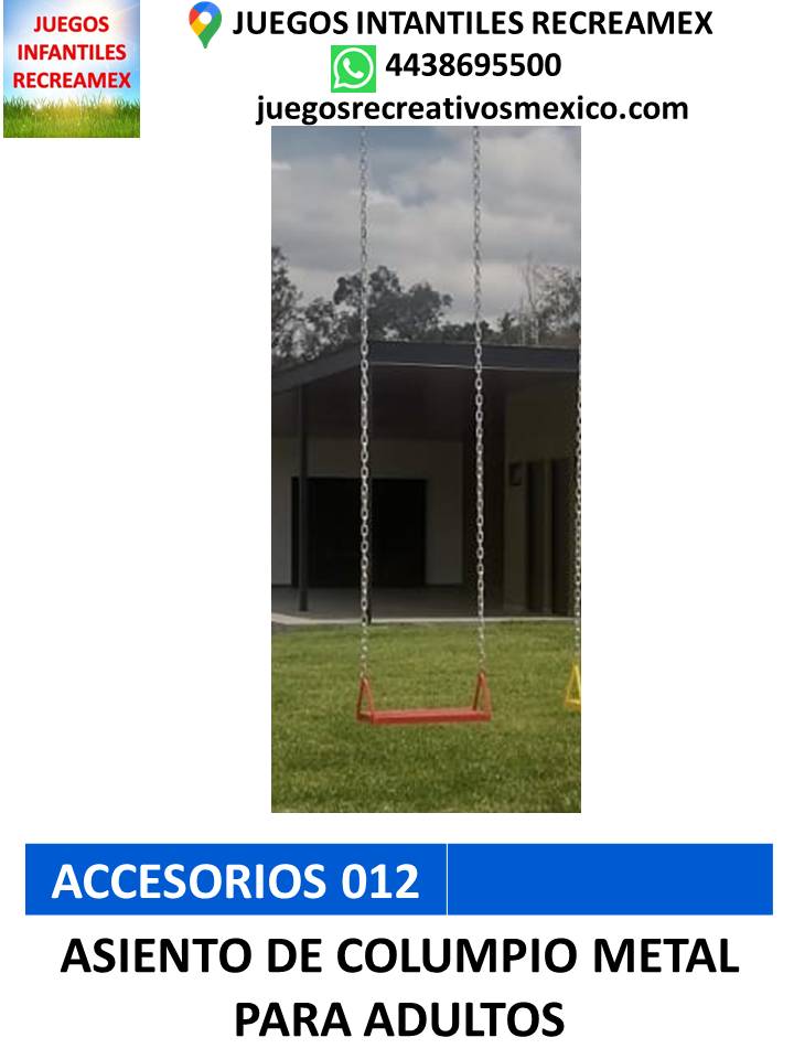 asiento columpio metal para adultos